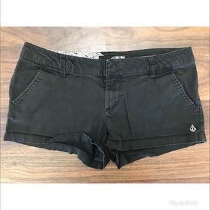 Volcom Woman's Shorts Size 5 Black Mini